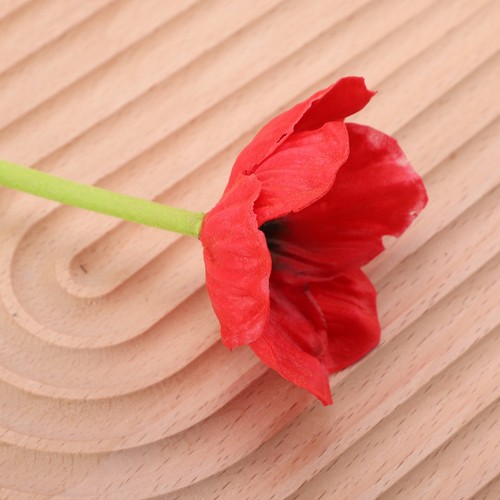 Red artificial poppy flower - red,