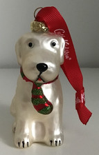 Cath Kidston Stanley Dog Christmas Tree Glass Hanging Bauble Ornament