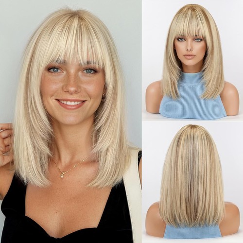 14inch blonde highlight bob - blonde,