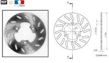 Derbi rear brake disc, Senda L