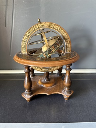 Small globe with wooden stand - globe,