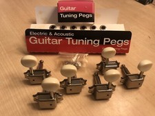 Kaish 3L3R 15:1 Vintage Style Strat/Tele Nickel Machine Heads with Ivory Buttons