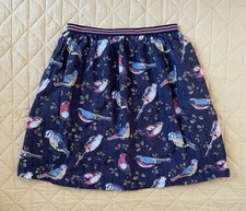 Cath Kidston Bird Print Skirt Sz S - Pockets Cute Kitsch ShortCotton Retro 