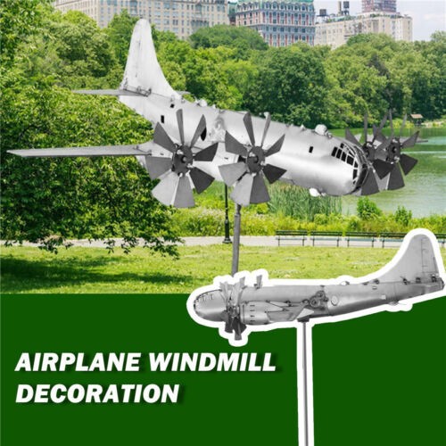 Metal airplane wind spinner - airplane,