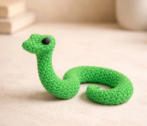 Snake ornament crochet style - ornament,