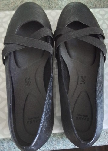 Evans black wide fit - black, new