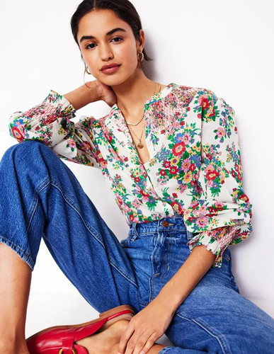 New boden effie smocked blouse - effie,