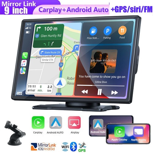 Wireless car stereo with - 9",