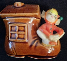 Brand New: Vintage Pixie Sat On A Boot  House Figurine