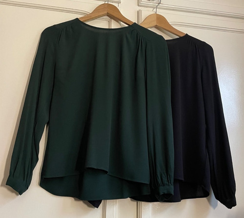 Two crepe tops blouses - crepe, /