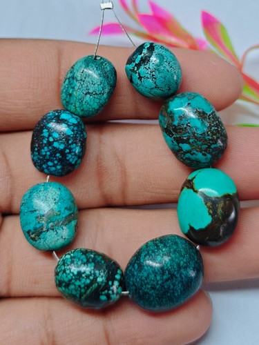 Tibetan turquoise oval shape - tibetan,