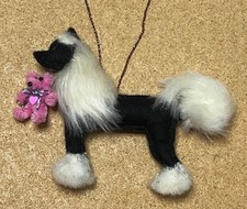 Chinese crested with pink - chinese,