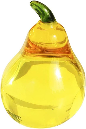 Crystal pear statue ornament - pear,