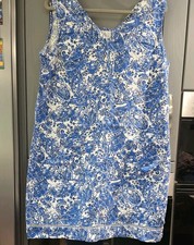 Next Linen Blend Blue Paisley