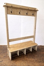 Industrial pine coat rack - pine,