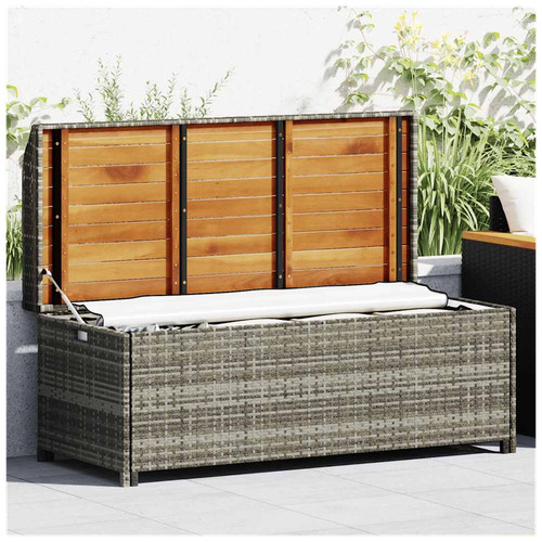 Storage bench grey 120x50x50cm - bench,