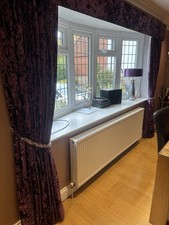 Crushed velvet bespoke with pelmet curtains