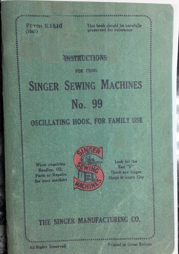 Singer model sewing - 99, machine
