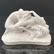 MARBLE GIRLS / LESBIAN LOVERS SCULPTURE BY JM LAMBEAUX - MADE IN ENGLAND
