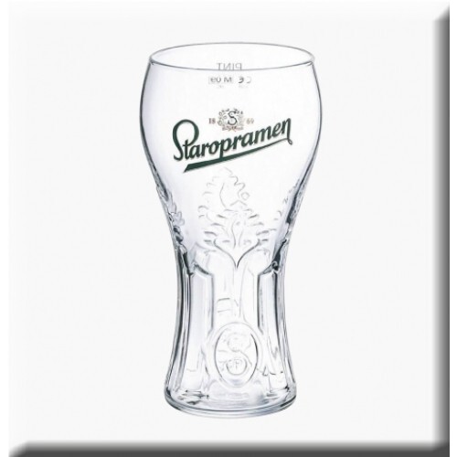 Staropramen pint glass new - glass,