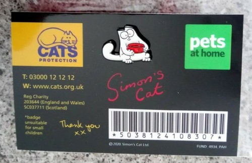Pin badge simons - cat, red