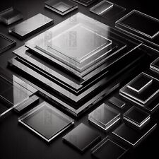 Clear Transparent Rectangular Square Acrylic Perspex Plastic Sheet Cut to Size