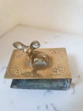 Vintage Brass Matchstick Box Holder