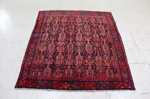 Handmade wool rug black - rug,