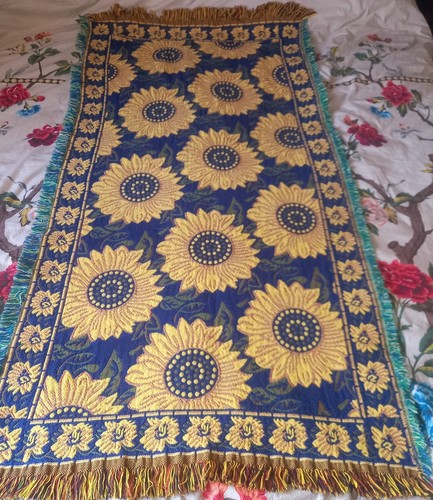 Sunflower tapestry throw - sunflower,