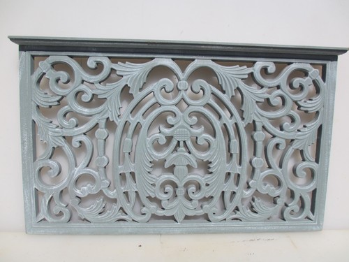 Carved wooden panel grate - carved,