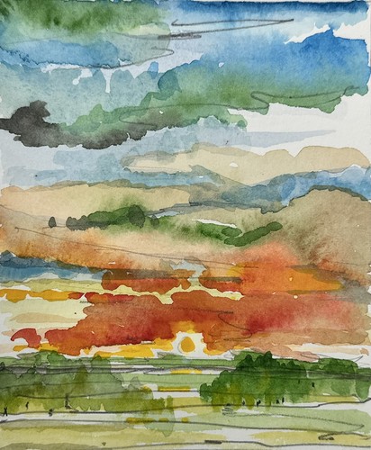 Original watercolour and - watercolour, mix