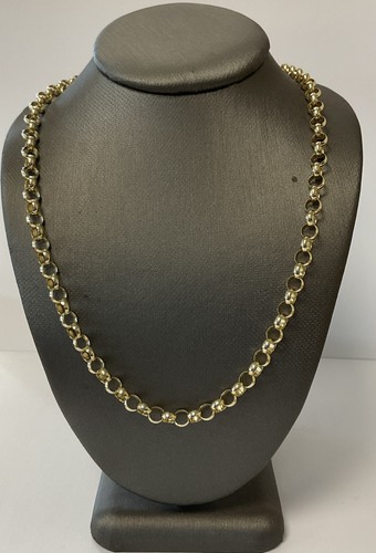 9ct yellow gold belcher - 9ct, chain