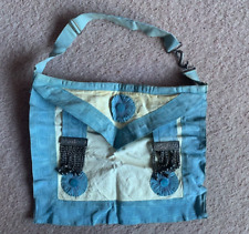 Vintage  1940s Master Mason Apron  and Leather Case