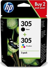 HP No 305 Black & Colour Original OEM Inkjet Cartridges 2700e, 2722e,2724, 2820e
