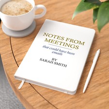 Personalised A5 Work Notebook And Pen Funny Colleague Secret Santa Leaving Gift