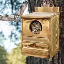 Wooden Owl House Rectangular