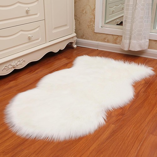 Faux sheepskin rug - rug, fluffy