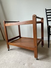 Mid Century DANISH Teak tea trolley drinks cart bar vintage side table Retro MCM