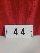 Vintage French Enamel Door Number "44"