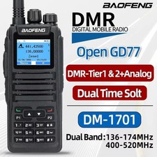 Open GD77 Installed Baofeng DM-1701 DMR Radio Dual Band Ham 5W Walkie-Talkie UK