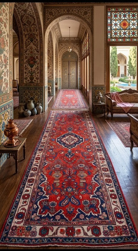 Antique heriz runner rug - antique,