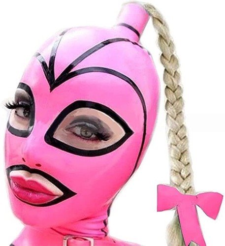 Latex rubber gummi hood mask - gummi,