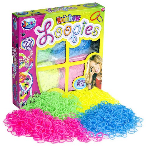 4000 rainbow loopies - rainbow,