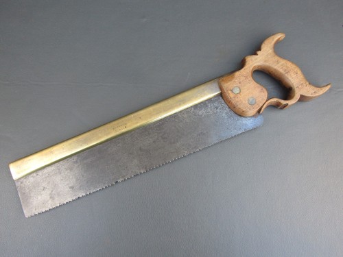 Vintage brass backed tenon - brass,