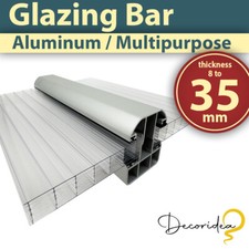Self Supporting Rafter Glazing Bars Porch Canopy Glass Polycarbonate 8mm to 35mm