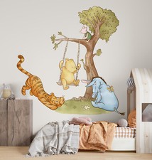 Classic Winnie The Pooh Wall Decal Kids Room, Large Tree Sticker Nursery Decor