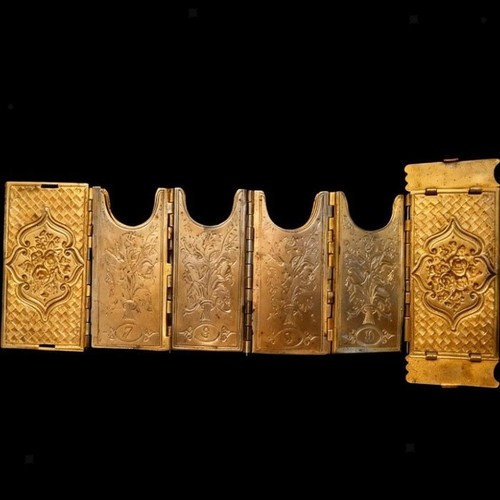 Brass folding needle book - brass,