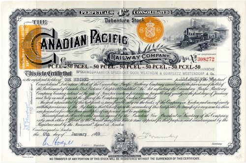 Canadian pacific railway share - canadian,