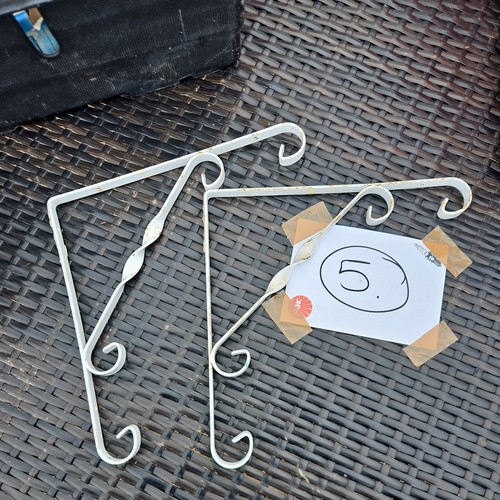 White hanging basket - hanging,