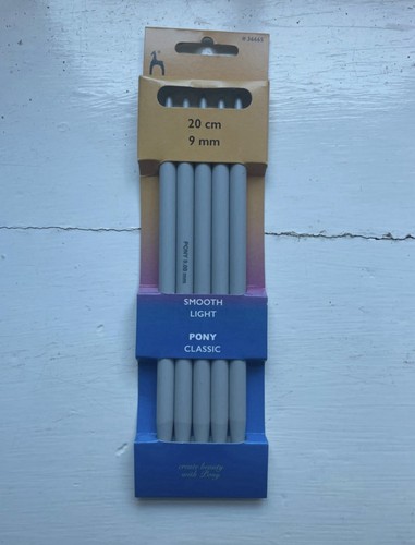 Pony 20cm 9mm double pointed - 20cm,